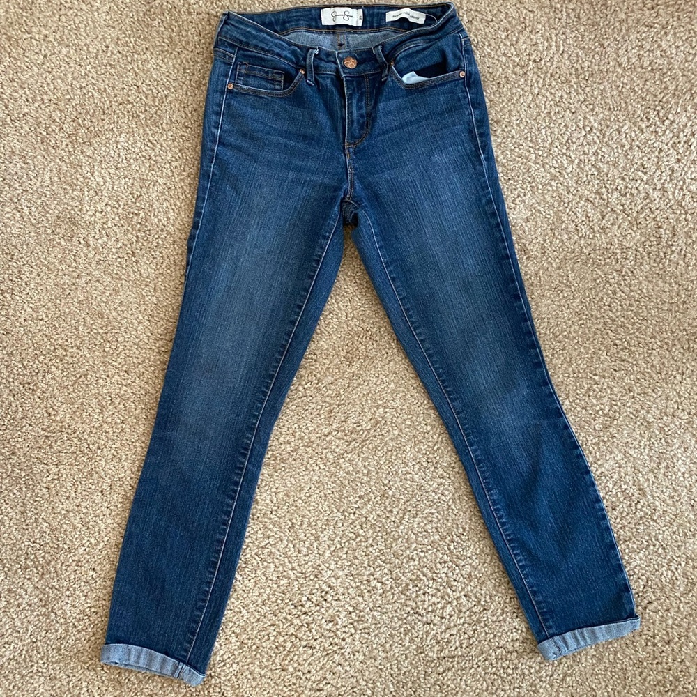 Jessica Simpson forever roll cuff skinny crop to ankle jeans size 25